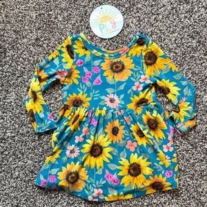 Little Sleepies Floral Sunflower Twirl Dress